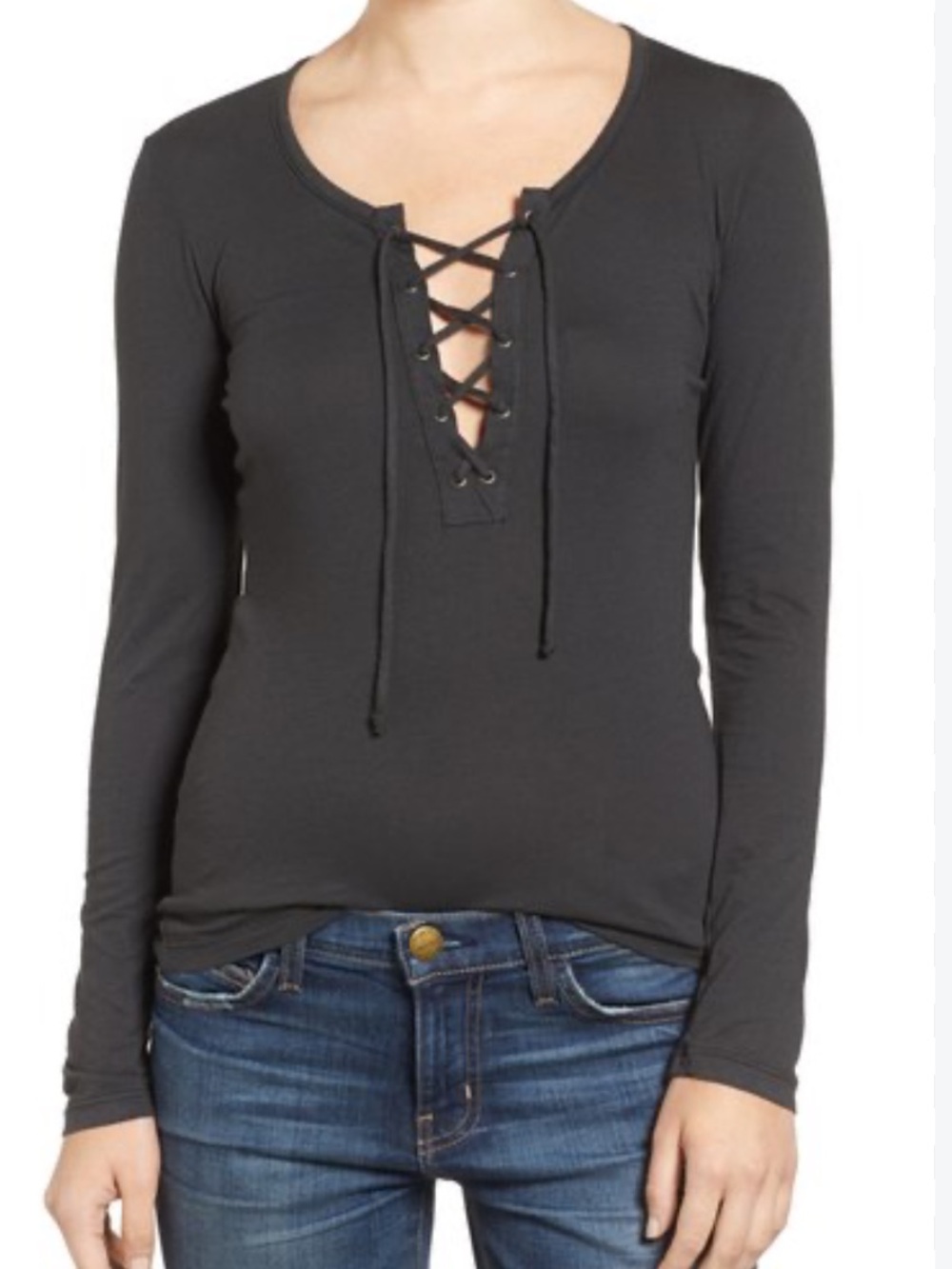Abercrombie ribbed lace stretchy cozy JG